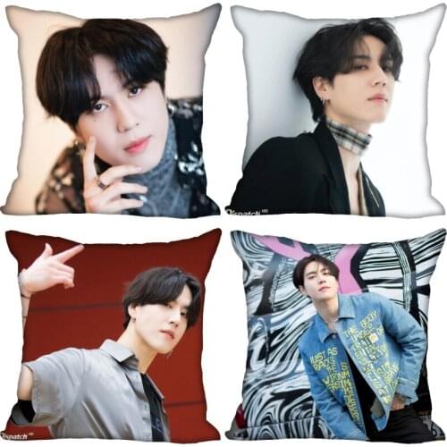 Custom GOT7 YuGyeom Pillow Cover Bedroom Home Office Decorative Pillowcase Square Zipper Pillow Cases Satin Soft No Fade 0519