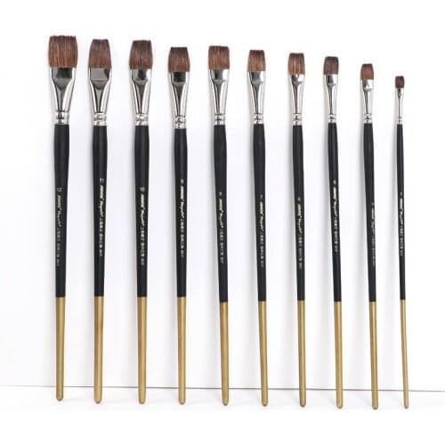 AOWEN 601F Profession Painting Brushes Art Painting Brushes Artistic Watercolor Brush Set for Gouache Wash Mop Art Painting