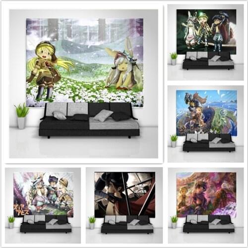 Made in Abyss Nanachi Rico Regu Tapestry Art Wall Hanging Sofa Table Bed Cover Home Decor Poster