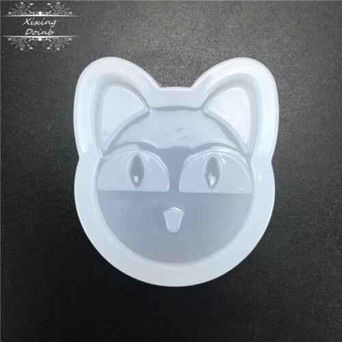 DIY cartoon cat shape silicone mold cake decoration tool resin clay mold mirror crystal drop glue making tool ornament