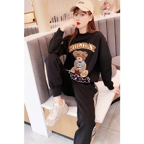 European Station Casual Fashion Sweater Sports Suit Spring and Autumn 2021 New Net Red Temperament High-end Suit