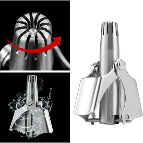 Nose Hair Trimmer Ear Portable Vibrissa Razor Manual Rhinothrix Cutter Nasal Ear Hair Trimmer Shaver Washable Scissors