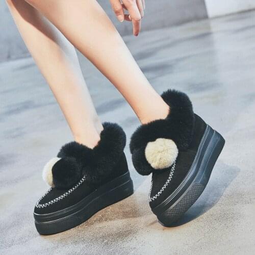 Winter Women Boots New Style Thickened Female Snow Boots Bottom Flat Warm Waterproof Women Snow Boots O6-47