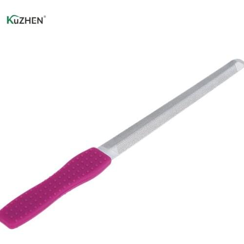 1PC Professional Stainless Steel Nail File Buffer Thick Metal Double Side Grinding Rod Manicure Pedicure Scrub Nail Arts Tools