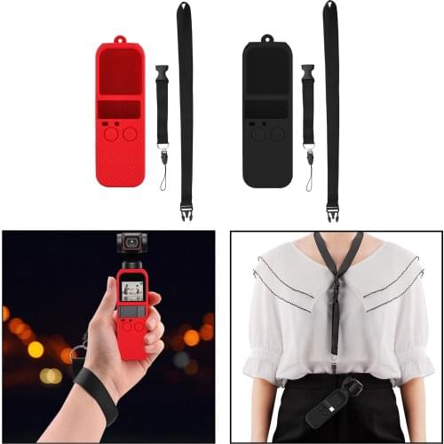 Accessories Silicone Cover Case Sleeve Skin + Lanyard for DJI Pocket 2