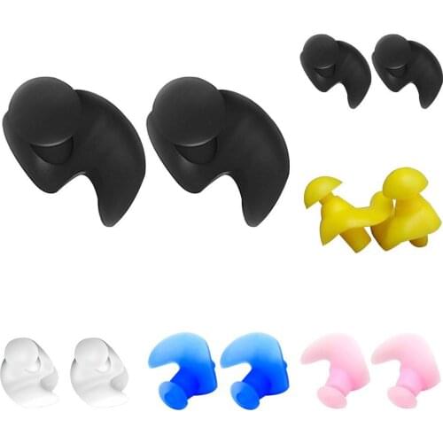 2Pcs/Set Silicone Swimming Ear Plugs Shower Bath Beach Waterproof Protector Travel Sleep Noise Cap For Anti-noise Reduce Noise