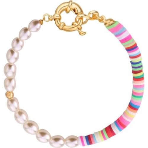 Bohemia Charm Fashion Bracelets For Women Polymer Clay Wrist Jewelry Boho Bracelet Gift for Best Friend M3118