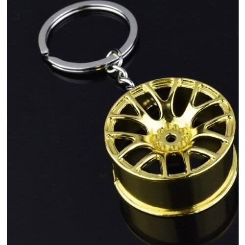 Keychain Keyring Auto Key Ring Chain Decoration Car Metal Wheel Hub Tire Rim Styling Universal For BMW Honda Ford