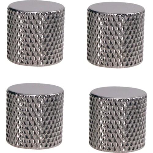 Black Metal Guitar Volume Tone Control Knob Switch Tip Knob Cap