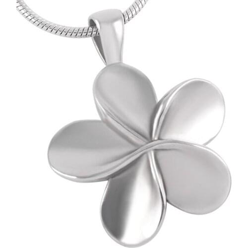 IJD8026 Flower Urn Necklace Stainless Steel Memorial Urn Necklace Jewelry Keepsake Ashes Cremation Pendant Locket