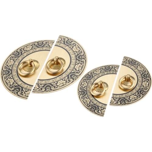 1 pair Brass Cabinet Knobs and Handles Drawer Furnitures Cupboard Wardrobe Knobs Book Cabinet Door Pull