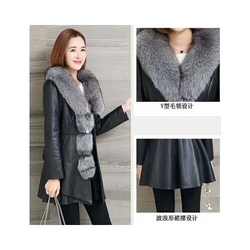 MAXAKG Womens Winter Leather Jackets