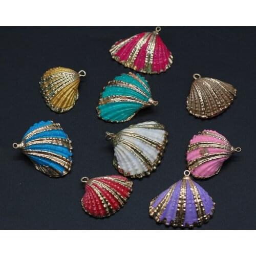 Fashion Scallop Shell Pendant Charms Zinc Alloy Shell Pendant for Jewelry Making DIY Necklace Bracelet Gift 20x20-30x30mm
