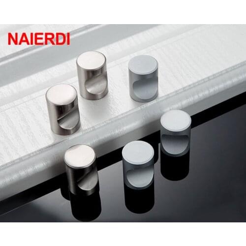 NAIERDI 10PCS Single Hole Cupboard Handles Knobs Zinc Alloy Cabinet Knobs Door Accessories Drawer Furniture Cabinet Handle