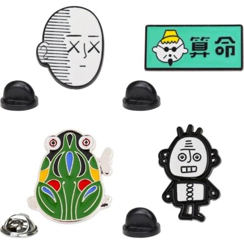 New classic nostalgic pin Retro toy frog jumping frog brooch Student cute badge alloy brooch