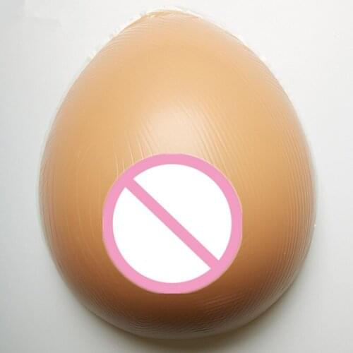New 1 Pair 42E/46D/48C Cup 2000g Brown Silicone False Breast Boobs Forms Transvestites Enhancer Insert Fake Breast Forms