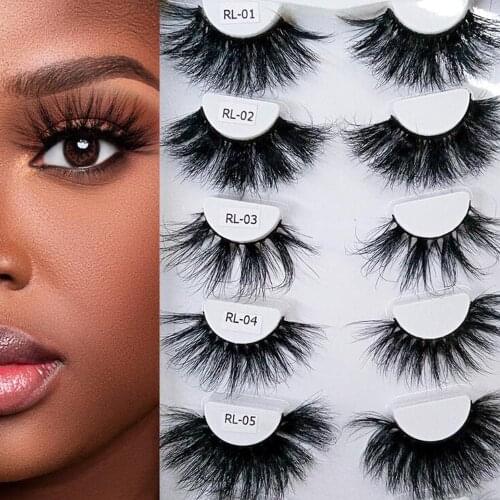 NEW 25mm Eyelashes 5D Mink Lashes Thick Crisscross False Eyelashes Fluffy Dramatic Eyelashes Makeup Soft Lashes 29 Styles