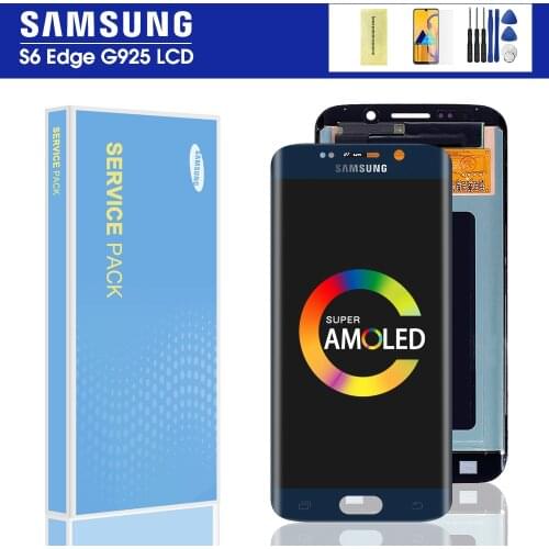 ORIGINAL 5.1'' SUPER AMOLED Display for SAMSUNG Galaxy S6 edge LCD With Frame G925 G925I G925F Touch Screen Digitizer Assembly