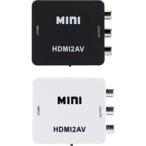 Video Composite Converter Box HDTV to AV Converter HDMI-compatible Video L/R Audio RCA for PS3 DVD Player PC support Wholesale