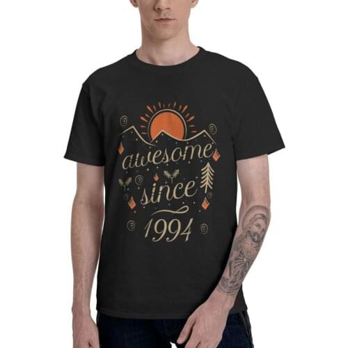 Awesome Since 1994 T-Shirts Men Novelty T Shirt Short Sleeve 27th Birthday Tshirts Cotton Tees Top Clothes