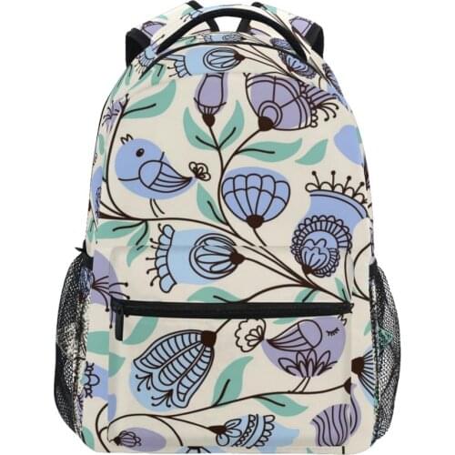 Girls Laptop Backpacks Flower Print Bagpack Women Travel Backpack School Bags For Girls Teenage Mochila Escolar 2021