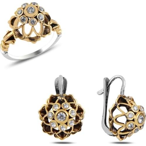 Silver 925 Sterling Zircon Cubic Zirconia Authentic Set