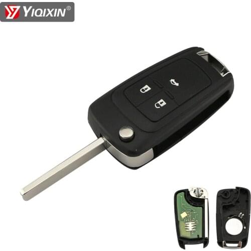 YIQIXIN 3 Buttons For Chevrolet Cruze Malibu Aveo Spark Sail Orlando 433MHz ID46 Chip Replacement Flip Folding Remote Car Key