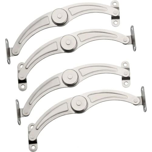 Uxcell 2 Pairs Furniture Cupboard Folding Lid Lift Up Stay Support Hinge 140 x 38 x 11 mm