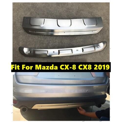 Aluminium Alloy Front and Rear Bumper Protector Guard Skid Plate Sill Cover Trim For Mazda CX-8 CX8 2019