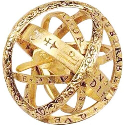 Statement Astronomical Ball Ring Fashion German Retro Vibrato Couple Rings Tide Design Niche Finger Rings for Women Men Jewelry