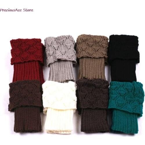 1 Pair Winter Leg Warmers Women Crochet Boot Cuffs Knit Toppers Boot Socks