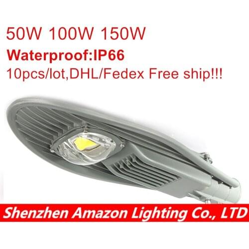 10pcs 50W 100W 150W Led Street light Outdoor Light Street lamp Road Lamp 110v 220v 230v 240v garden light IP66 Streetlight