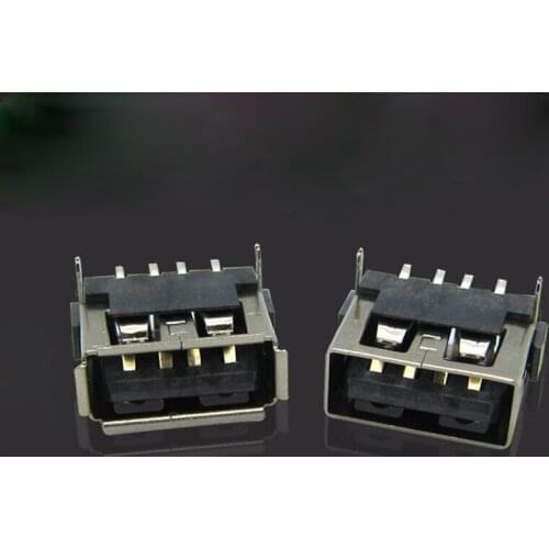 100pcs Micro Usb Connector Plug 2.0 AF Female Socket Short Body 10.0 Posterior Foot Patch 6.3 Curling USB Patch Female Seat