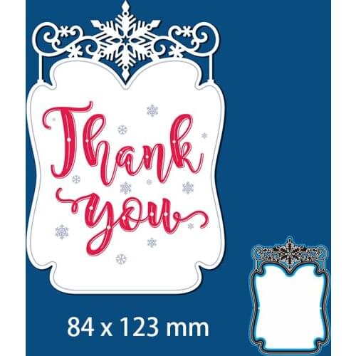 123*84mm Thank you Card New Cutting Dies Scrapbook Decoration Embossing Paper Craft Album Card Punch Knife Mold
