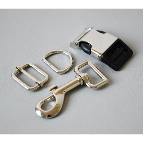 20set 25mm 4-piece/set Metal Side Release Buckles Pack DIY Dog Collar Accessories