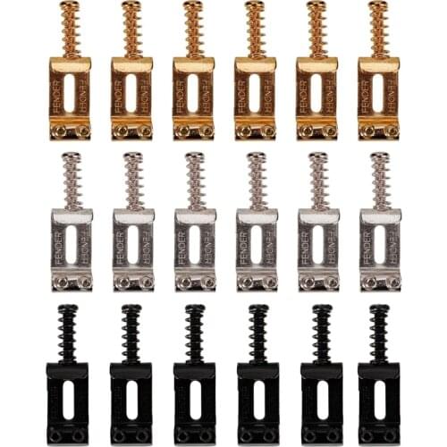 6pcs Guitar Bridge Saddles Roller Electric Guitar Tremolo Bridge Saddles Nickel Electric Guitar Bridge String Saddles