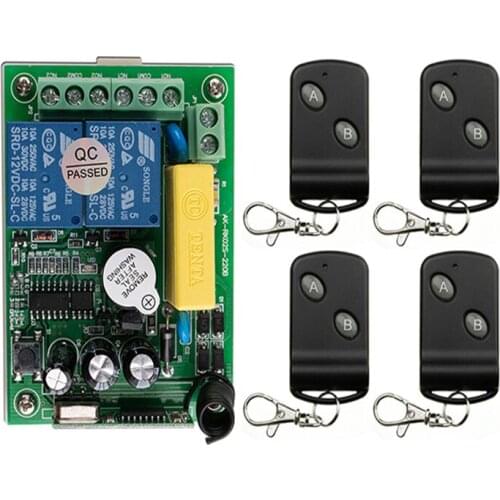 AC 220V 2CH Channels 2CH RF Wireless Remote Control Switch System,315/433 MHz Transmitter and Receiver/Garage Doors/ lamp