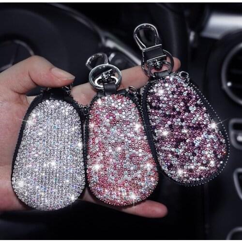 New car diamond key case Korean cute female high-end universal key case car key case protective shell