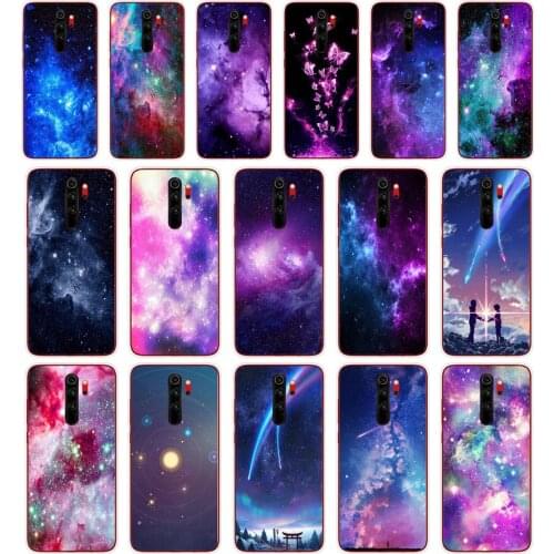 165S Spaceship Constellation Stars MoonSoft Silicone Tpu Cover phone Case for xiaomi redmi 7 8 9 8A 9A Note 7 8 9 Pro 8T 9S Case
