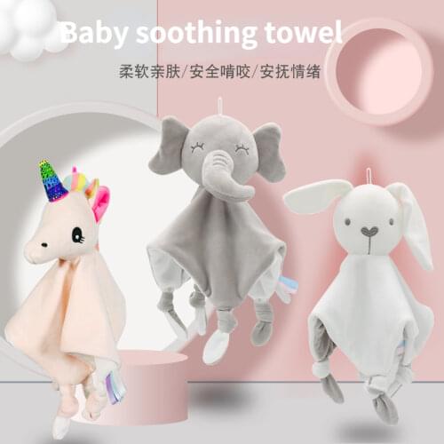 Baby Towels Super Soft Coral Fleece Kid Child Towel Cartoon Baby Wipe Sweat Hung Towel Towel