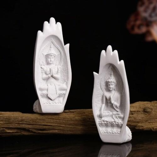 Home Decor Buddha Statue Sculpture Bergamot Figurines Creative Home Furnishing Accessories Living Room Wine Cabinet Decoration