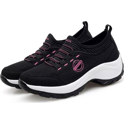 Breathable Thick-soled Womens Shoes, Summer Shoes, Comfortable and Fashionable, Lightweight Casual Sports Shoes