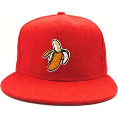 Banana Embroidery Cotton Baseball Cap Hip-hop Cap Adjustable Snapback Hats for Men and Women 284