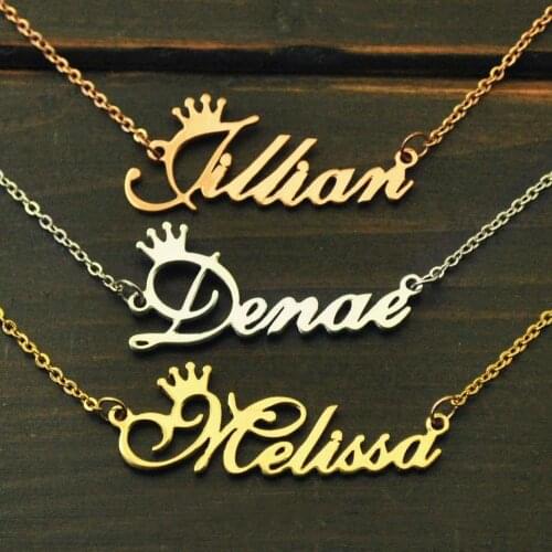 Personalized Necklace,Name Necklace,Custom Name Necklace,Personalized Name Plate Jewelry,Alloy Necklace
