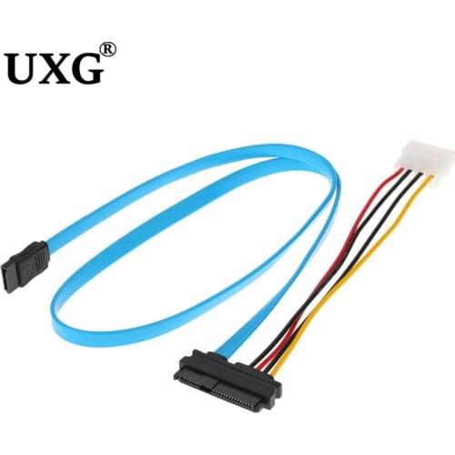 Hard Disk SFF-8482 SAS Cable 29P to 1* SATA 7PIN hdd Cable 70cm