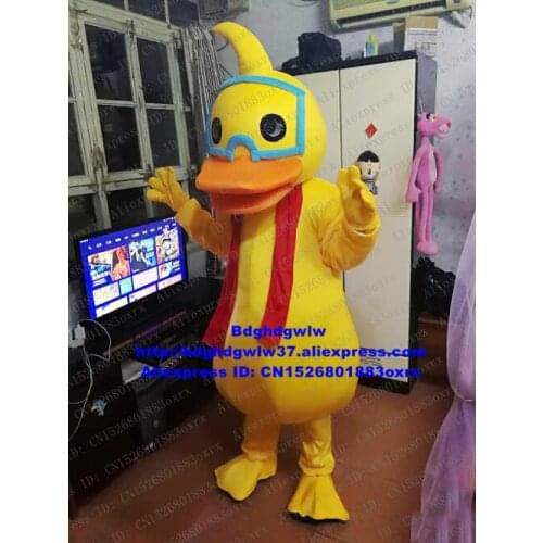 Yellow Glasses Duck Duckling Mascot Costume Adult Cartoon Character Outfit Parent-child Activities Carnival Fiesta zx1481