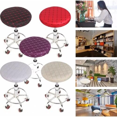 Round Chair Covers Dining Bar Stool Protector Cotton Fabric Dining Seat Covers for Dentist Hair Salon Home funda silla redonda