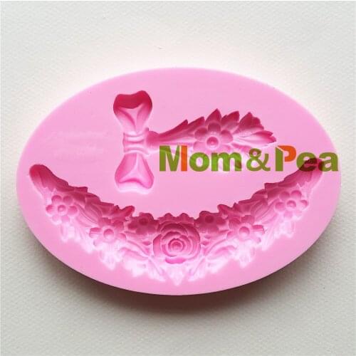 Mom&Pea MPA1694 Flower Deco Shaped Silicone Mold Cake Decoration Fondant Cake 3D Mold Food Grade Soap Mold