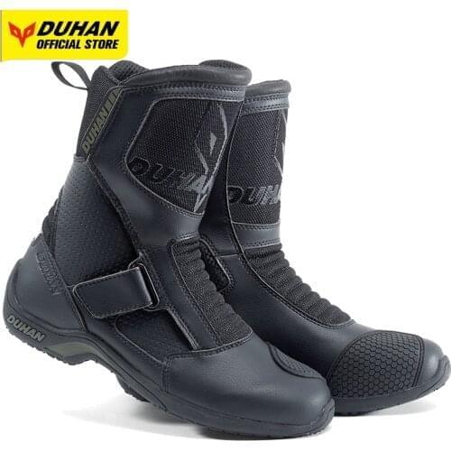 DUHAN Motorcycle Mens Boots Mesh Motorcycle Shoes Motocross Off-Road Racing Riding Boots Moto Botas Biker Paste Motorbike Shoes