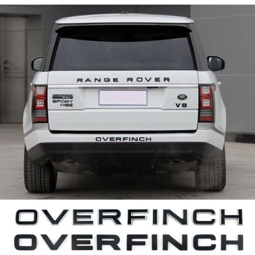 ABS Stickers for Land Rover Range Rover Over Finch Letters Badge Car Rear Trunk Emblem Auto Window Side Decal Styling Decoration